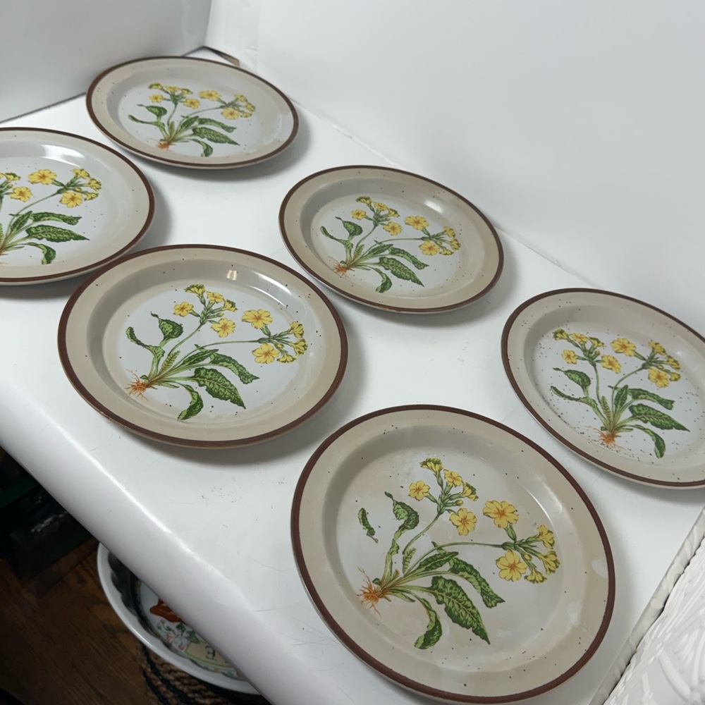 set of vintage Hearthside Japan Stoneware plates from the Buffet Ware collection